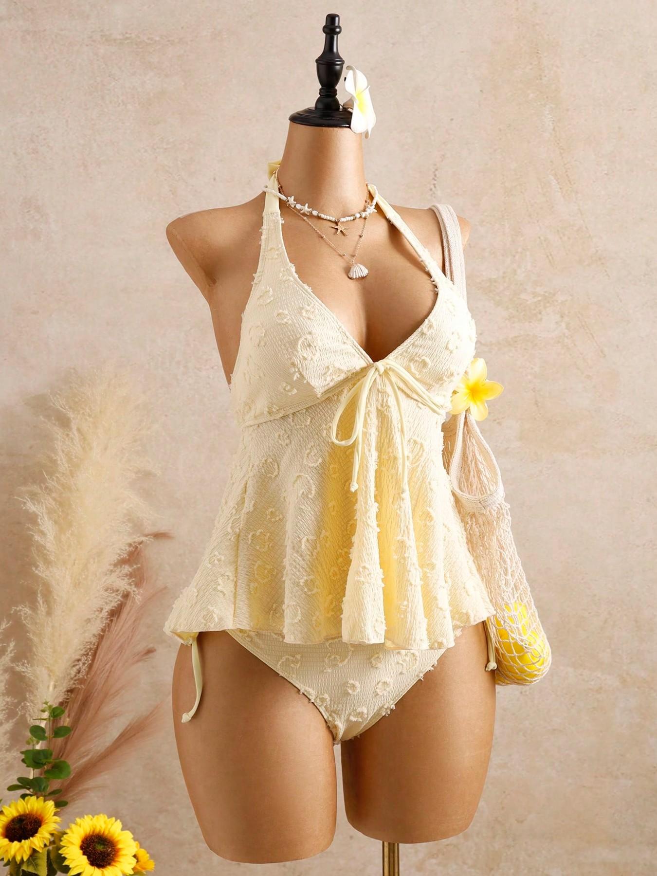 Women's Fashion Tankini Swimsuit, Stylish Two-Piece Swimwear, Comfortable Beachwear, Perfect for Pool Parties and Vacations, Tankini Outfit