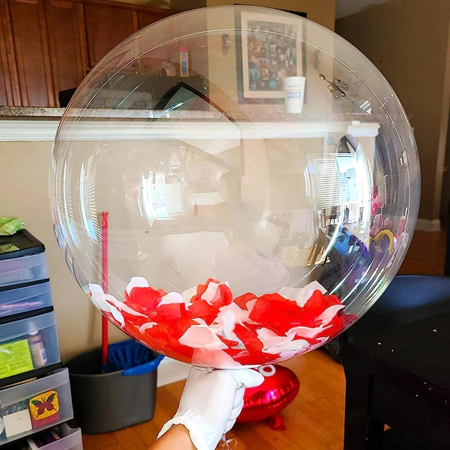 20 Pcs Bobo Balloons Bubble Balloons, 20 Inch Clear Bobo Balloon, Large Transparent Bubble Balloon for Wedding Birthday Party