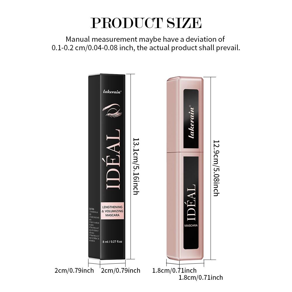 Lengthening Volumizing Mascara, Lightweight Makes Eyelashes Thicker, Enhances, Waterproof Long-Lasting, Black & Brown, Gift for Makeup Lover