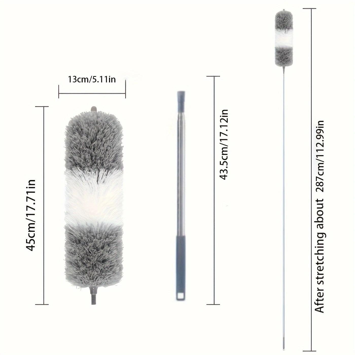 Extendable Bendable Duster, Static Electricity Cleaning Duster, Long Handle Gap Brush for Home Ceiling & Furniture Cleaning