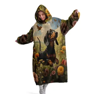 hoodie blanket，Wearable Blanket，Hooded Blanket Wearable Christmas Pattern Soft Comfortable Cozy Hooded Blanket with Sleeves, Unisex Sleep Cover, Casual Gift, Holiday Gifts，Christmas Gift,Valentine's Day gift