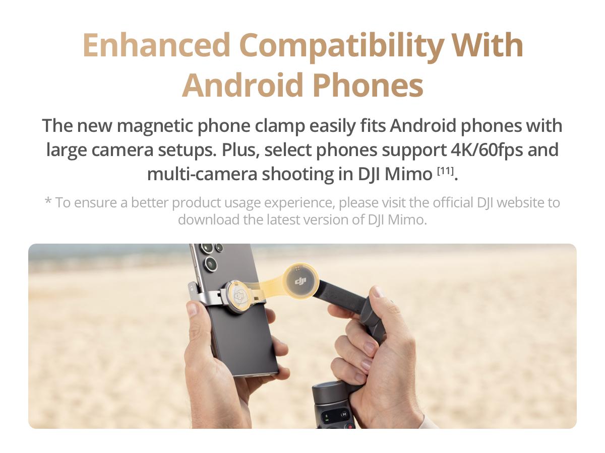 DJI Osmo Mobile 7P 3-Axis Gimbal Stabilizer, Built-in Extension Rod & Tripod, Native Tracking with Fill Light, One-Tap Edit, 10H Battery, Support Phone Charging for iPhone & Android