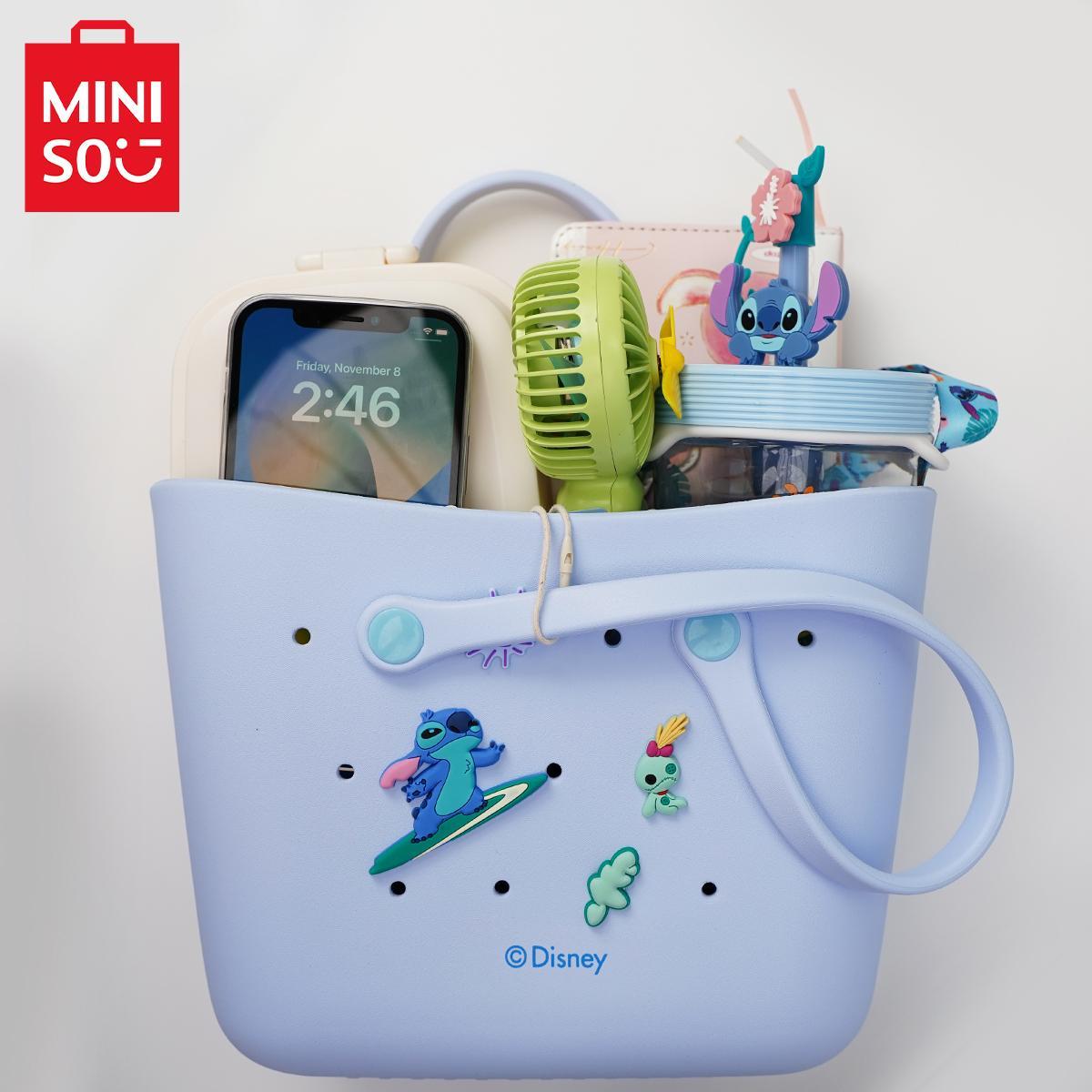 MINISO x Disney Lilo & Stitch Gift Set - Sitting Stitch Plush Doll 10"+Disney Large Size Tote bag For Disney Fans Surprise Presents Valentine's Day