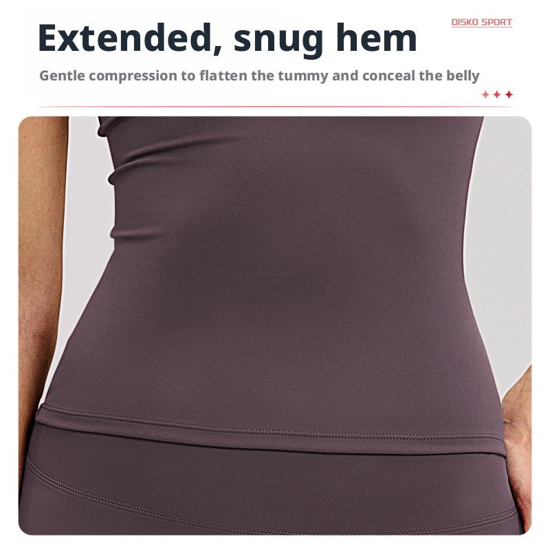 Solid color sports T-shirt, round neck, slim fit, stretchy fabric, suitable for yoga and gym workouts, women's sportswear, sporty style clothing, fitness shirt, workout top, loose-fitting gym shirt