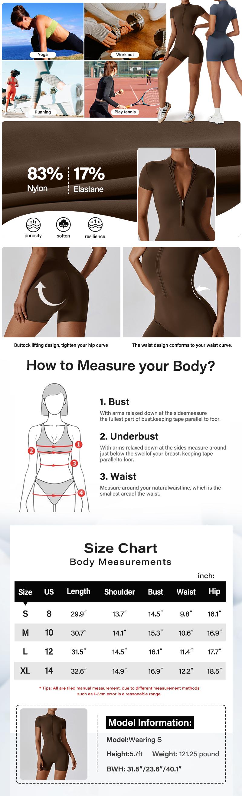 NVWA-Women's jumpsuit, zipper high elastic jumpsuit, comfortable, soft and breathable, abdominal elastic suitable for yoga fitness, sports jumpsuit Sculpted Impact Shorts Set