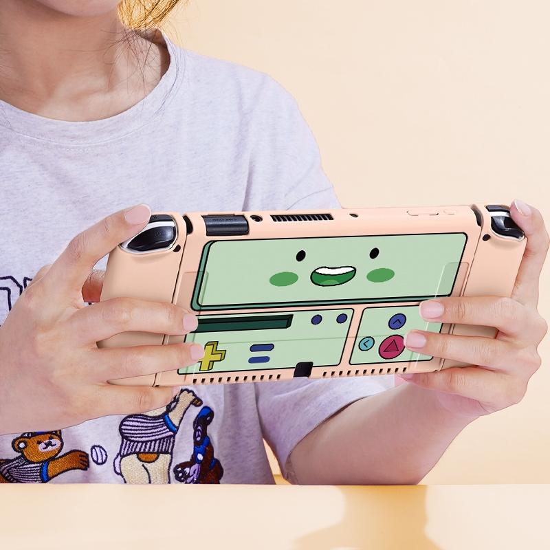 Cute Cartoon Pattern Handheld Game Console Protective Case, Lightweight Full Coverage Protective Case, Game Console Protective Case for Switch OLED