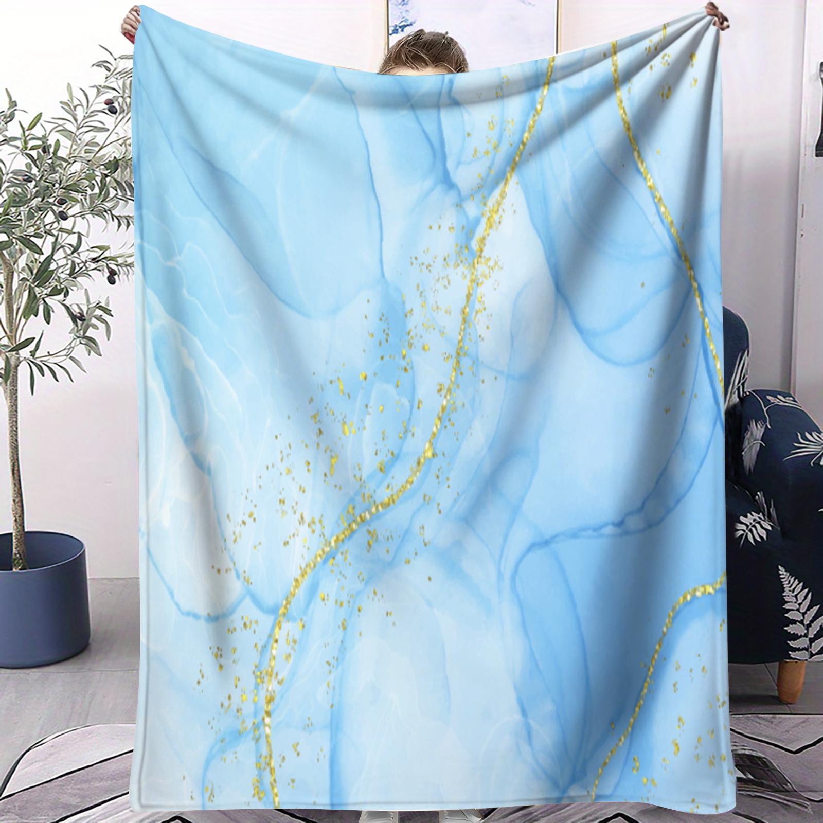 Marble Ink Print Blanket, Soft Warm Breathable Comfortable Skin-Friendly, Multiple Styles Available, Suitable for All Ages, Sofa Bed Use, Ideal Gift