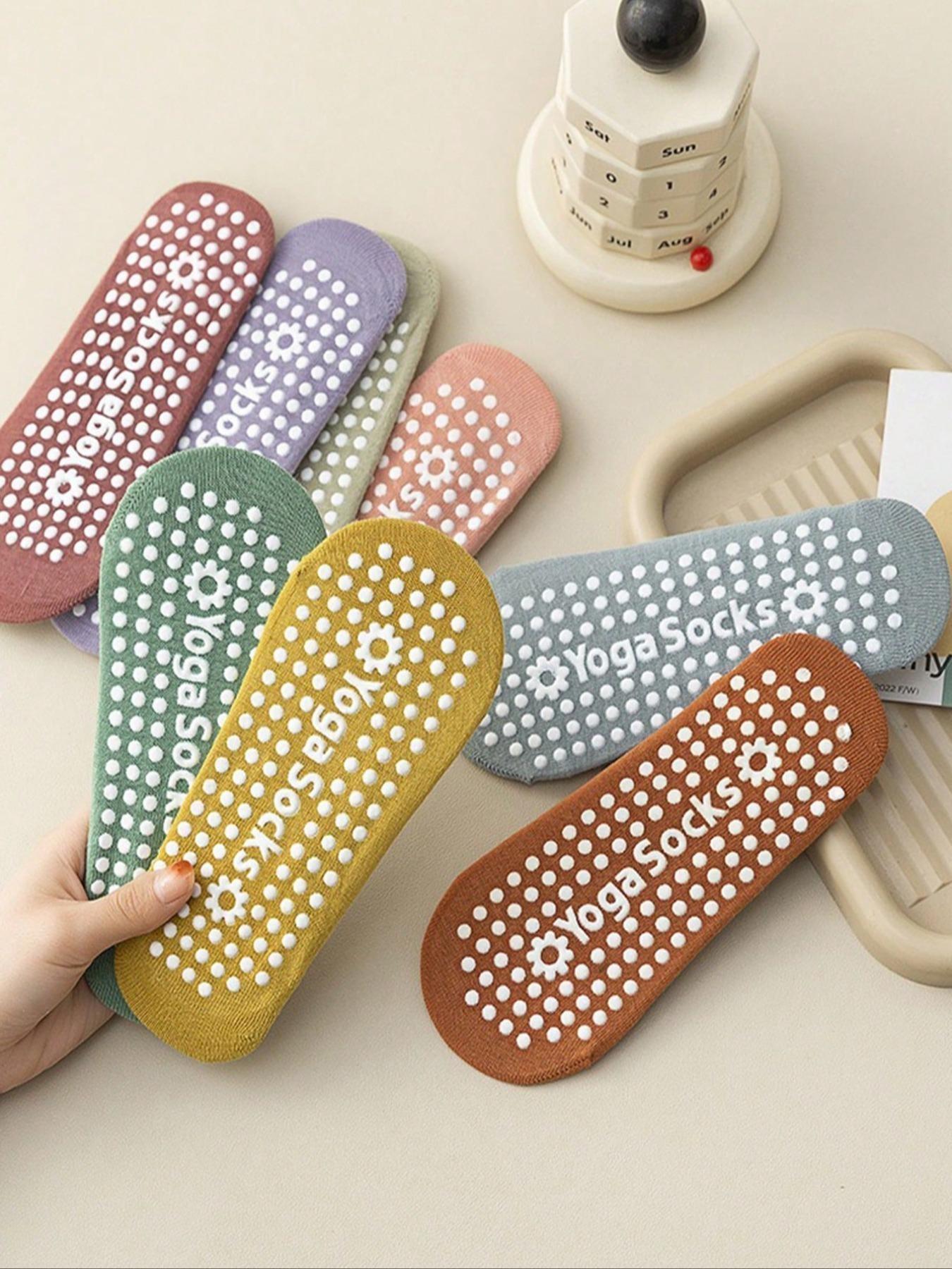 Women's Low Top Yoga Socks, Non-Slip Silicone Grip, Solid Color, Ideal for Indoor Fitness, Dance, Gym, Pilates, Trampoline, Ballet