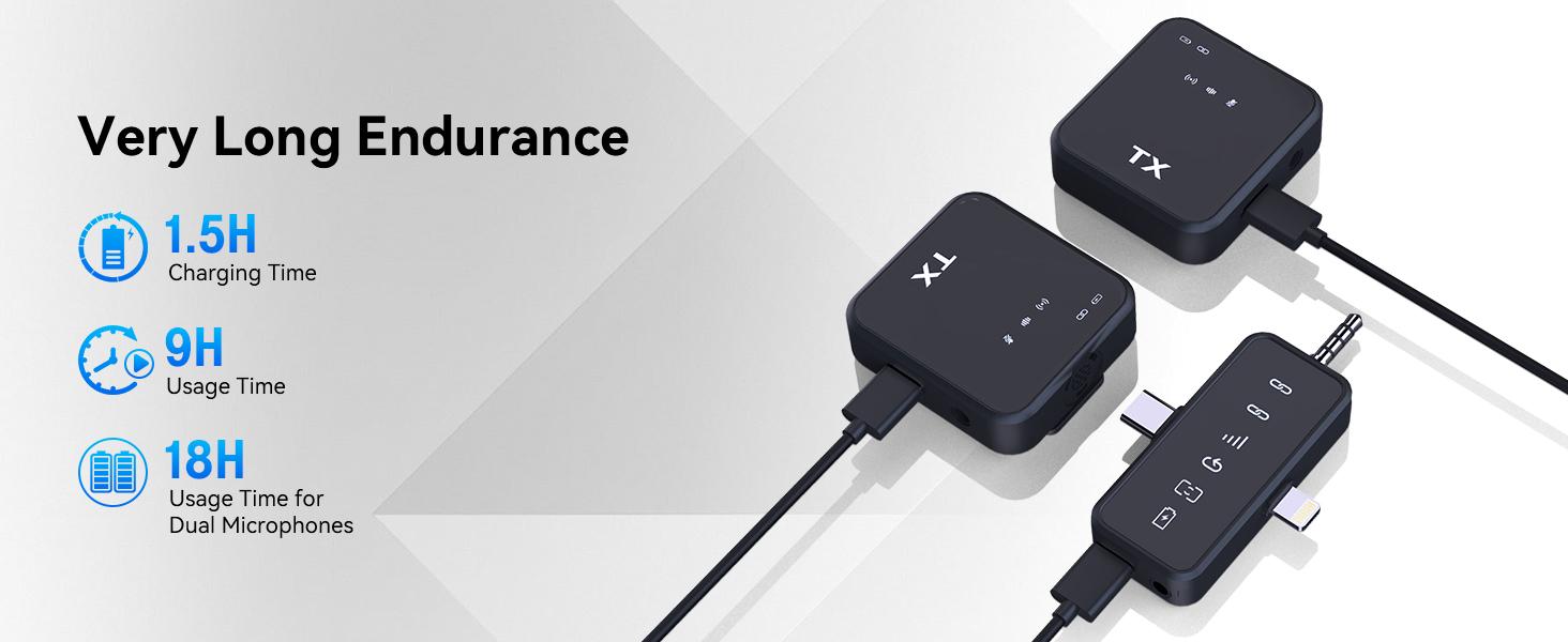 3 in 1 Mini Wireless Lavalier Microphone, 3 in 1 Microphone for iPhone/Android/Camera,  328ft Transmission, 18H Battery Life, Mini Microphone for Record Interview, Vlogs, YouTube, Tiktok,Built-in Enhanced Intelligent Noise-Canceling Technology.
