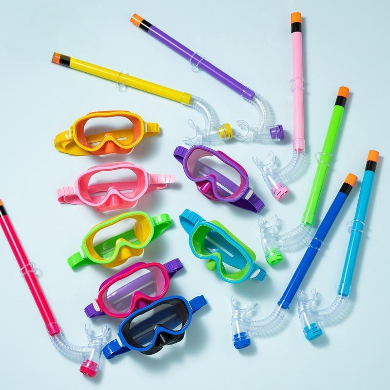 Kids’ Snorkel Set with Anti-Fog Goggles & Semi-Dry Tube | Big View, No Choking | 4–12 Years swim glass Swimming Accessories