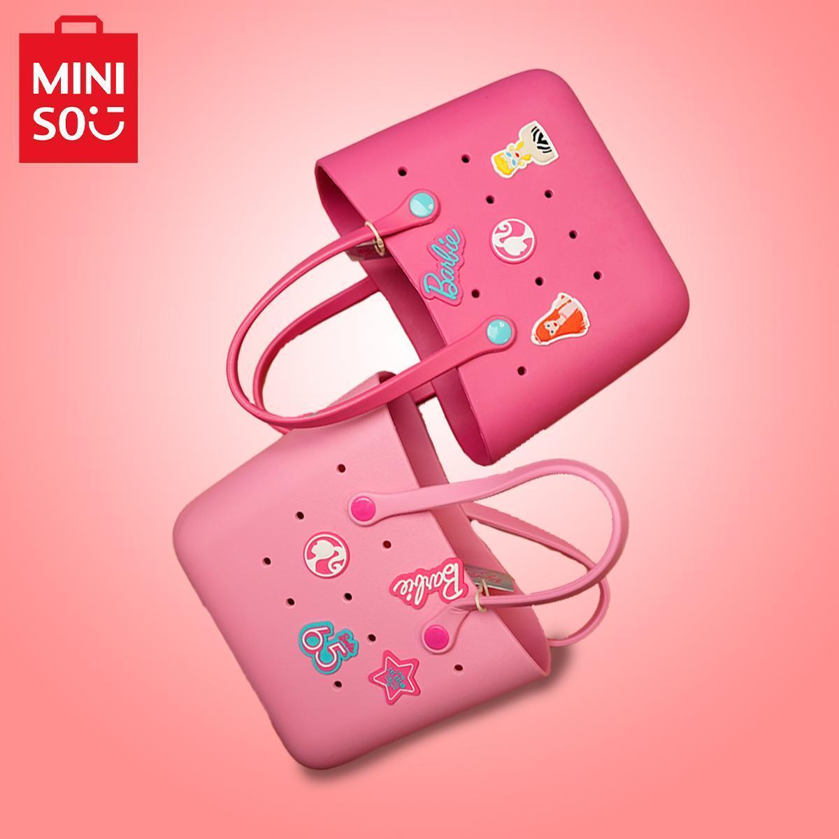 MINISO x Barbie Lunch Bag For Women Lunch - Cute Design Durable Easter Basket Gift Suitable Size With Handle Cute Bento Bags For Tutorial School Work,Surprise Halloween Gift for Girls