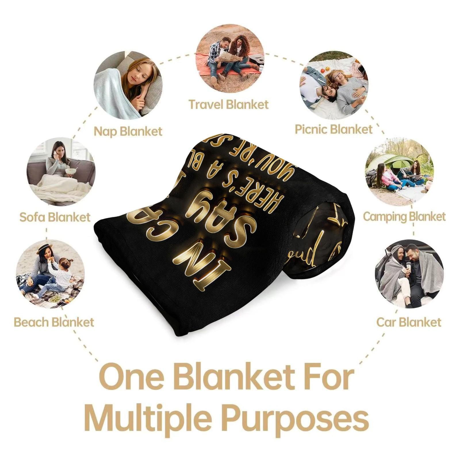 Romantic Confession Pattern Slogan Print Blanket, Daily Holiday Birthday Gift For Kids And Adults, Soft, Warm And Lightweight Plush Blanket, Suitable For Bed, Sofa, Car, Room Decoration