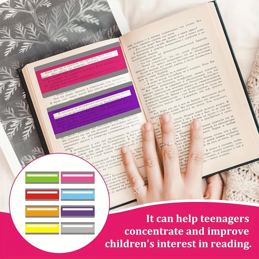 8pcs Reading Aid Strips, Promote Good Reading Habits, Focus on Books, Eye Protection, Long-Lasting Concentration, Book Accessories, Bookmark