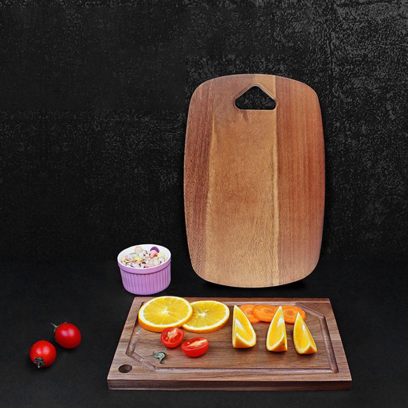 Unique Solid Wood Cutting Board with Hanging Hole, Durable and Easy to Clean, Ideal for Steaks, Fruits, Vegetables, Meats, Bread