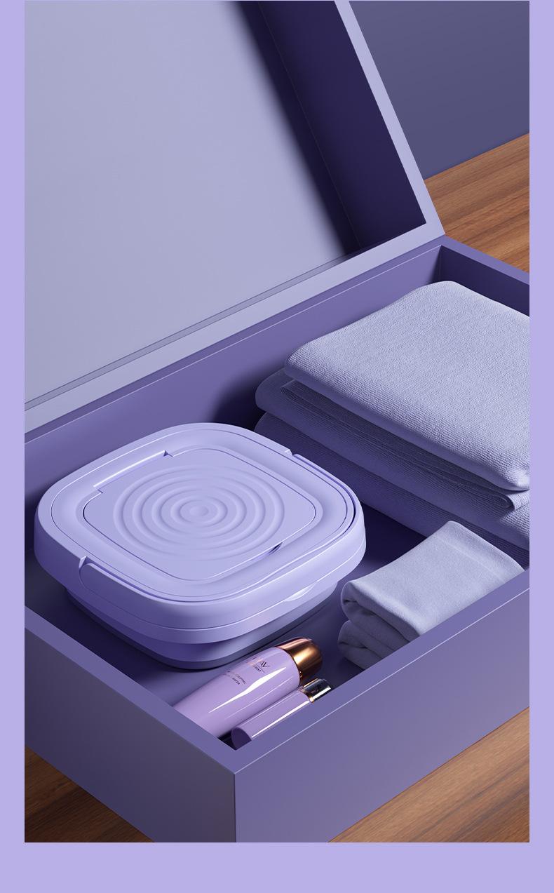 Portable Washing Machine, 8L Foldable Mini Washing Machine Bucket Washer with Water Tube Deep Wash and Spin Dry Washer for Dorm, Camping, RV Travel Laundry Portable Washing Machine, 8L Foldable Mini Washing Machine Bucket Washer with Water Tube Deep Wash and Spin Dry Washer for Dorm, Camping, RV Travel Laundry