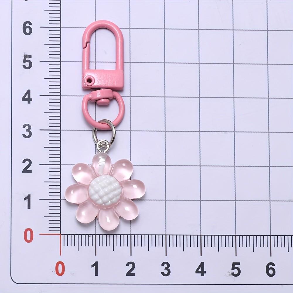 10-Pack Floral Resin Keychains, Elegant Flower Design, Durable Resin Material, Perfect for Gifts & Daily Use, Stylish Accessory
