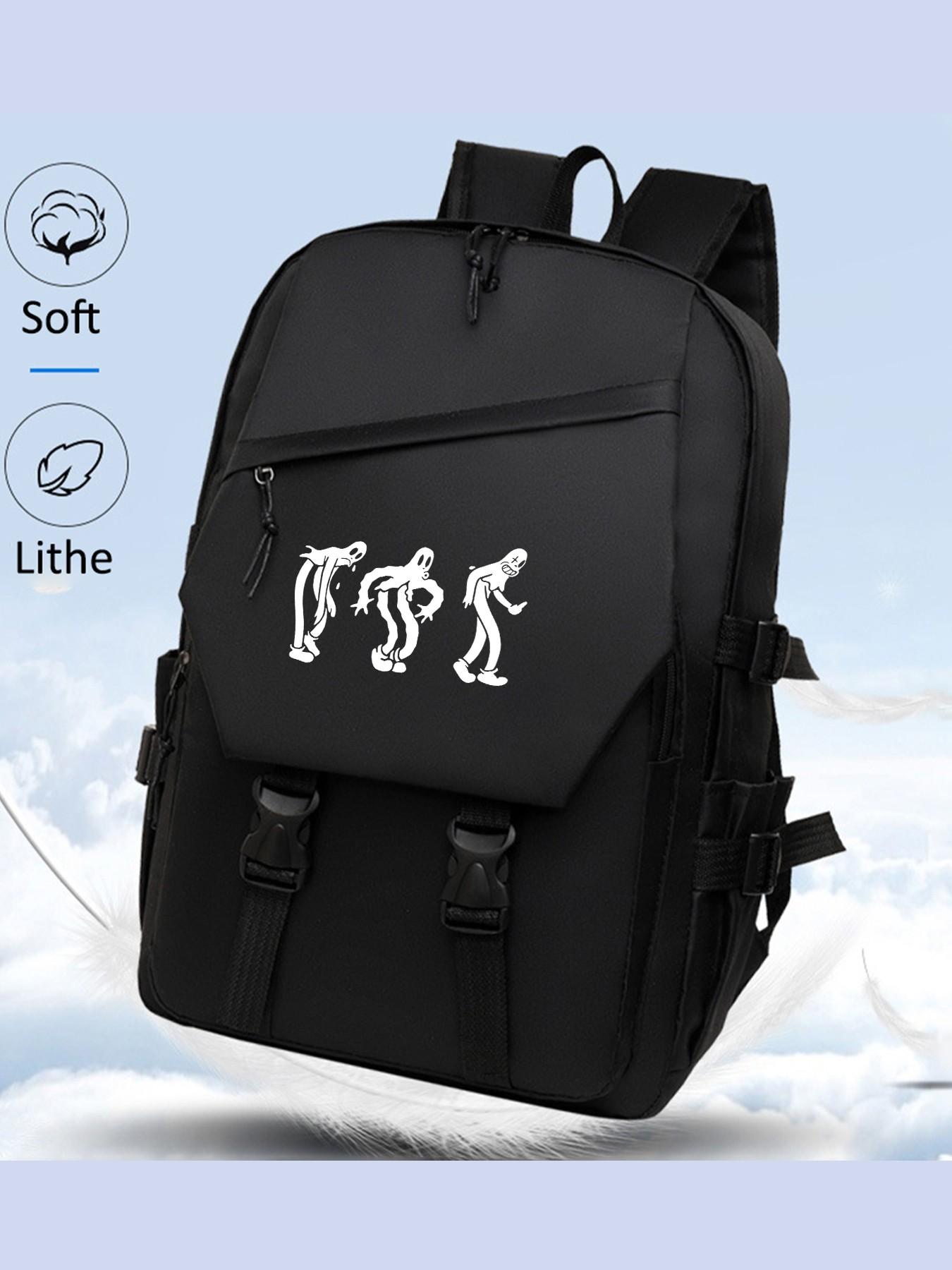 Ghost Dancing Print Backpack for Men, Large Capacity Waterproof Laptop Bag, Casual Travel Backpack, Stylish and Functional