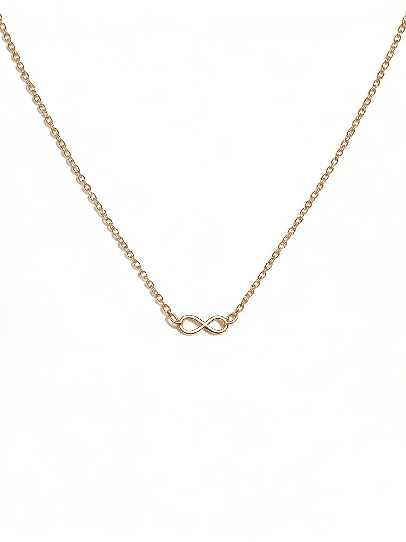 Dainty Stainless Steel Infinity Symbol Pendant Necklace For Women Minimalist Jewelry Accessories