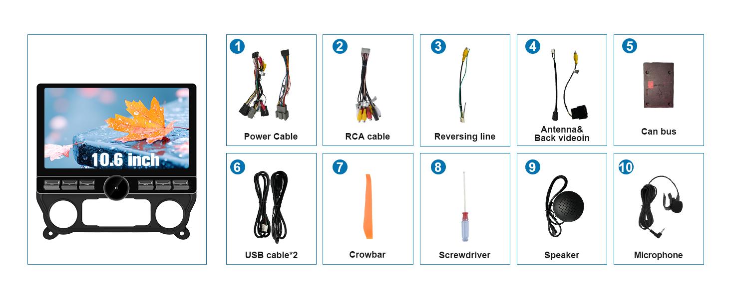 Car Stereo for Chevy Silverado 2007-2013 10.6 inch touch screen has Android Auto Wireless Carplay, Bluetooth WIFI supports GPS Navigation Car Stereo for Chevy Silverado 2007-2013 10.6 inch touch screen has Android Auto Wireless Carplay, Bluetooth WIFI supports GPS Navigation