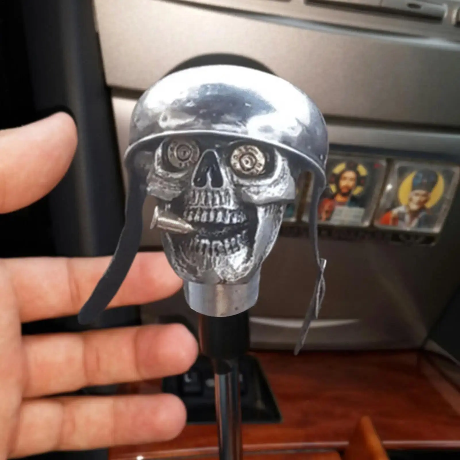 Skull Gear Knob Skull Soldier Handle Shifting Knob Handcrafted Car Stick Shift Knob Alloy Gear Shift Knob For Manual Automatic