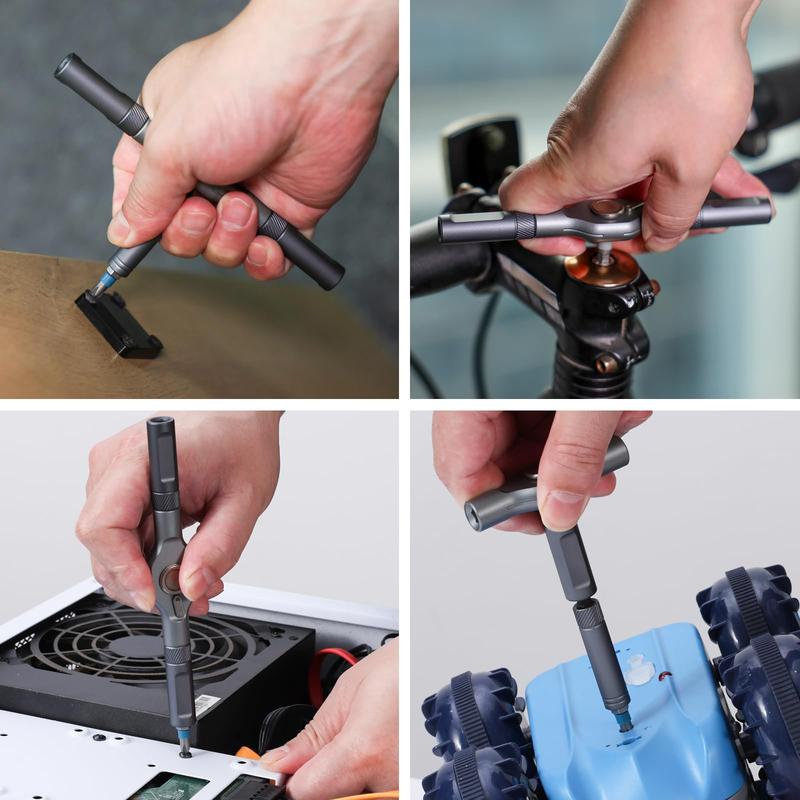 24 in 1 DlY Screwdriver Set,1 Set SwitchableScrewdriver Shape Magnetic Screwdriver Set,Compact and Portable Ratchet Screw0driver SetHome Repair Tool Box