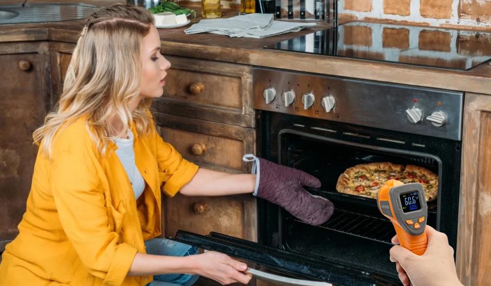 Inkbird infrared thermometer gun, digital infrared thermometer gun, suitable for food, cooking, barbecue, kitchen utensils, Grill Gadgets Measuring TiktokShopSpringGlowUp