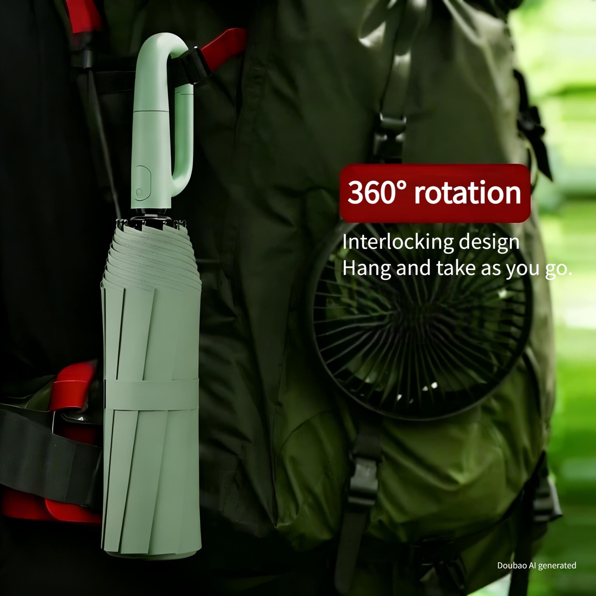 Auto Open Folding Umbrella with Quick-Release Handle, Windproof Portable Rain Umbrella, Unisex Fashion Car Umbrella, All Weather Use