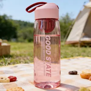 Summer Sports Water Bottle Cup 550ML, with Handle and Straw, BPA Free High Aesthetic, Perfect Gift Choice
