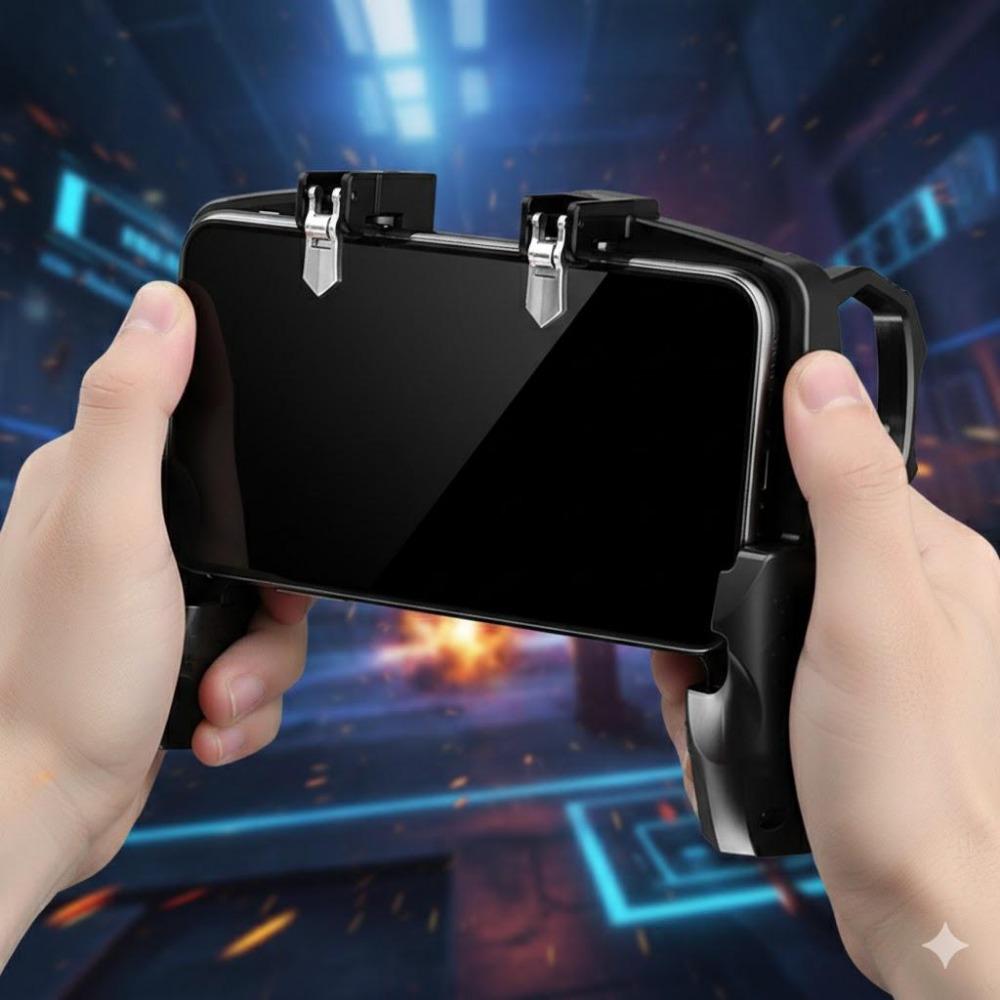 iOS Android Mobile Gaming Controller Game Peripherals for FPS Games: Ergonomic Grip, High-Sensitivity Joystick & Triggers. Easy Setup, Enhanced Aim & Reaction for Popular Shooters. Game On!