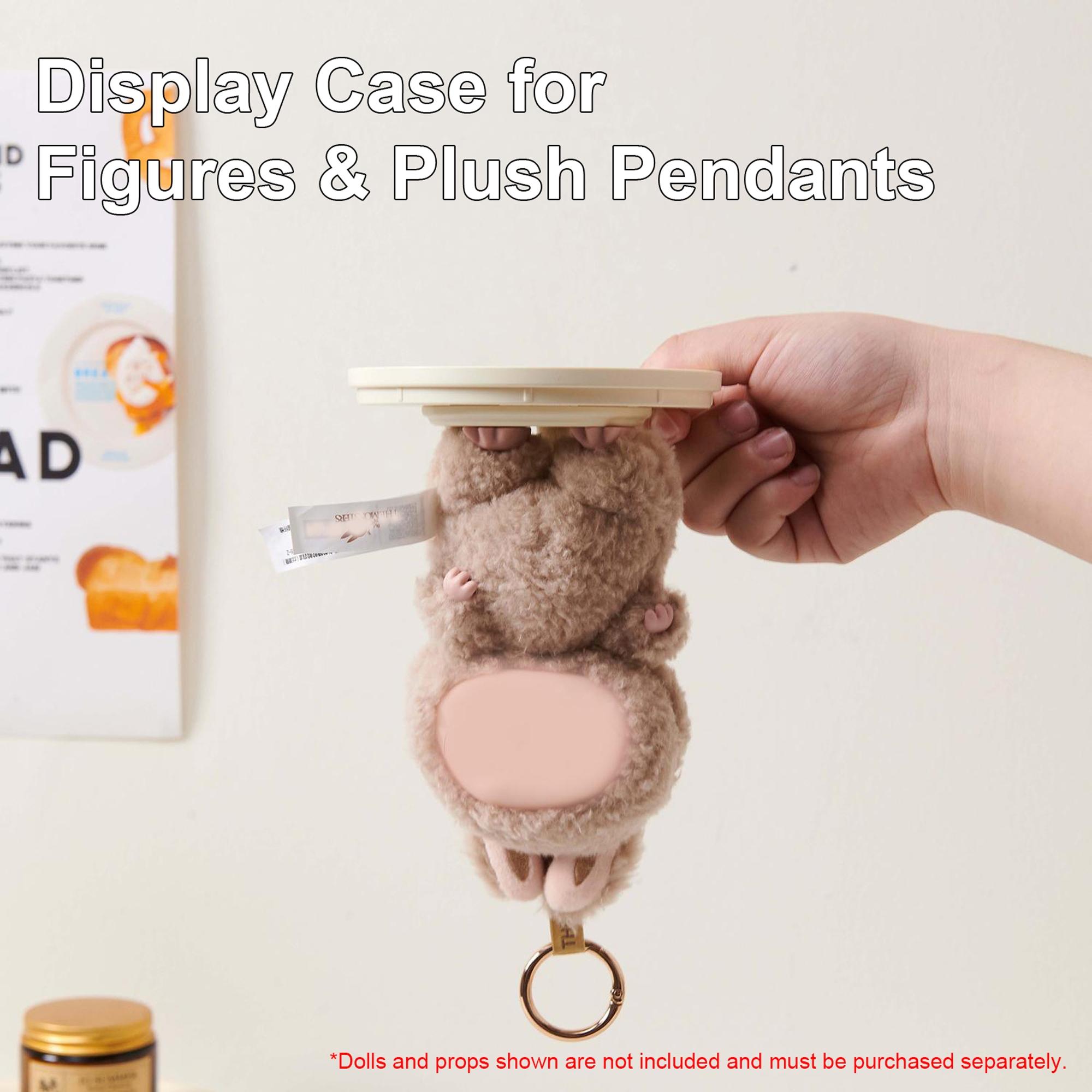 Plush Pendants Storage Display Jar with Doll Support Stand, Large Size Stackable Box, Suitable for Handmade Labubu Dolls & Trendy Toy Collection