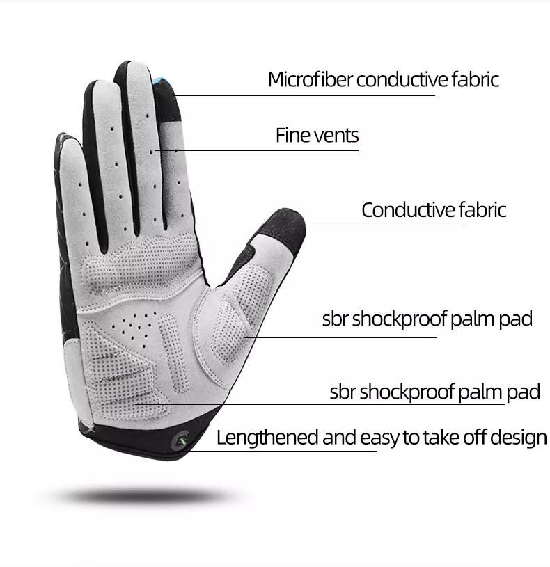 ROCKBROS Full Finger Gloves Touch Screen MTB Motorcycle Bicycle Cycling Gloves Touch Screen Anti-Slip MTB Gloves for Cycling Workout Outdoor Sports ROCKBROS Full Finger Gloves Touch Screen MTB Motorcycle Bicycle Cycling Gloves Touch Screen Anti-Slip MTB Gloves for Cycling Workout Outdoor Sports