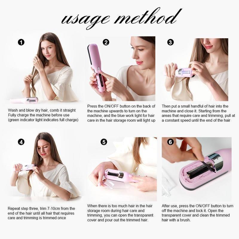 Rechargeable Split Hair Trimmer, Portable Wireless Hair Clipper, Ideal for Home and Outdoor Travel, Hair Care Tool
