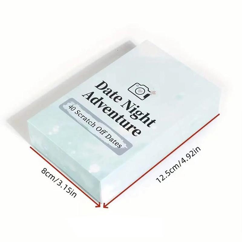 40 Fun Date Night Adventure Scratch-Off Card Game Idea, Fun Party Game Cards, Casual Dating Adventure, Perfect for Gatherings Couple,Romantic Wedding Anniversary Couple Gifts for Him, Her, Men, Boyfriend, Girlfriend, Bride, Husband, Wife, Couples Gifts fo