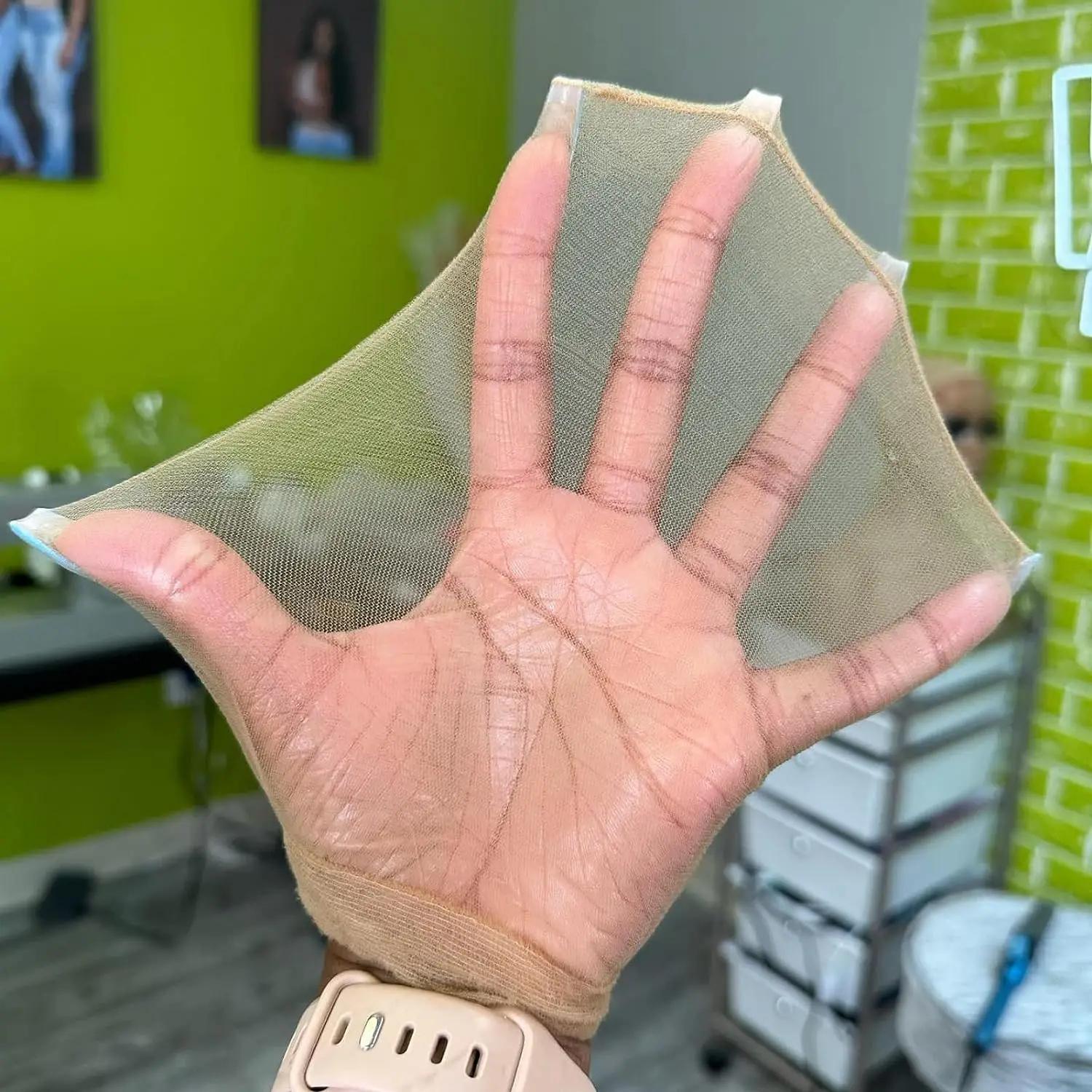 Bling Hair High Quality Transparent HD Hair Nets Weave Nylon Stretchy Lace Front Wig Cap for Women Men