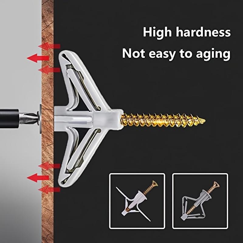 15 Sets Expansion Screw Kit, Butterfly-Shaped Self-Tapping Thread, Plastic Rubber Plug, Durable Expansion Tube for DIY Projects