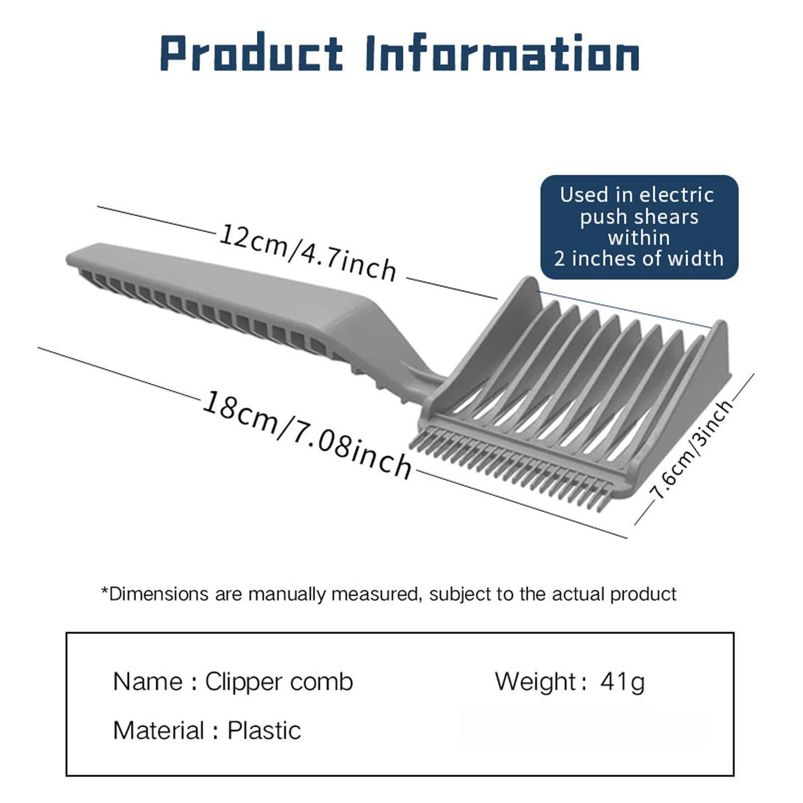 Professional Men's Hairdressing Comb, Long Handle Barber Dyeing Comb, Gradual Hair Cutting Tool, Flat Top Trimming Attachment