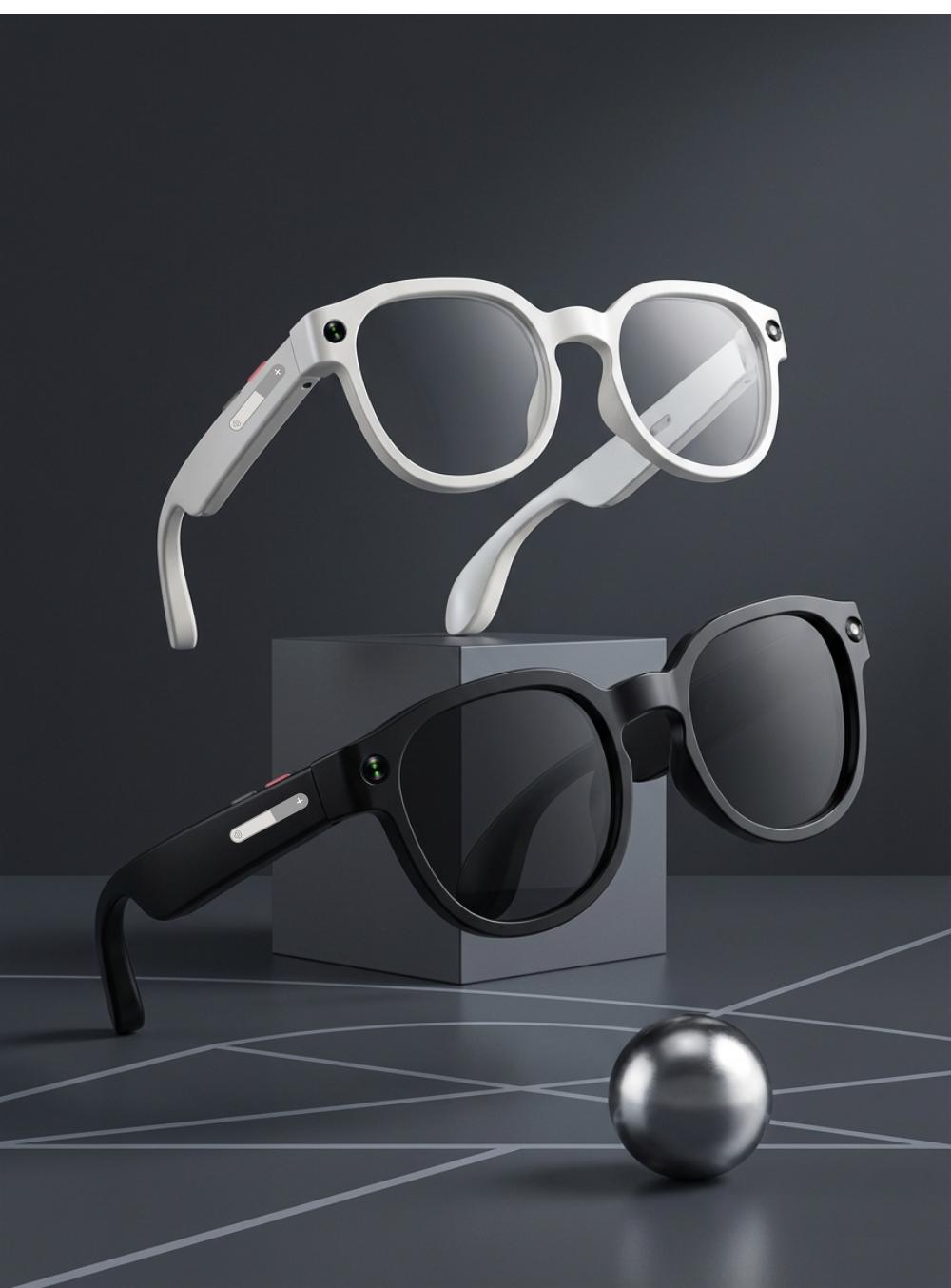 2026 New AIMB-S1 All-in-One AI Smart Camera Glasses, 1080P HD EIS Anti-Shake Video, AI Image Recognition & Voice Control, Bluetooth Audio Calls, Wi-Fi Transfer, Magnetic Charging, Lightweight Wearable Glasses for Travel, Sports & Daily Outdoor Use