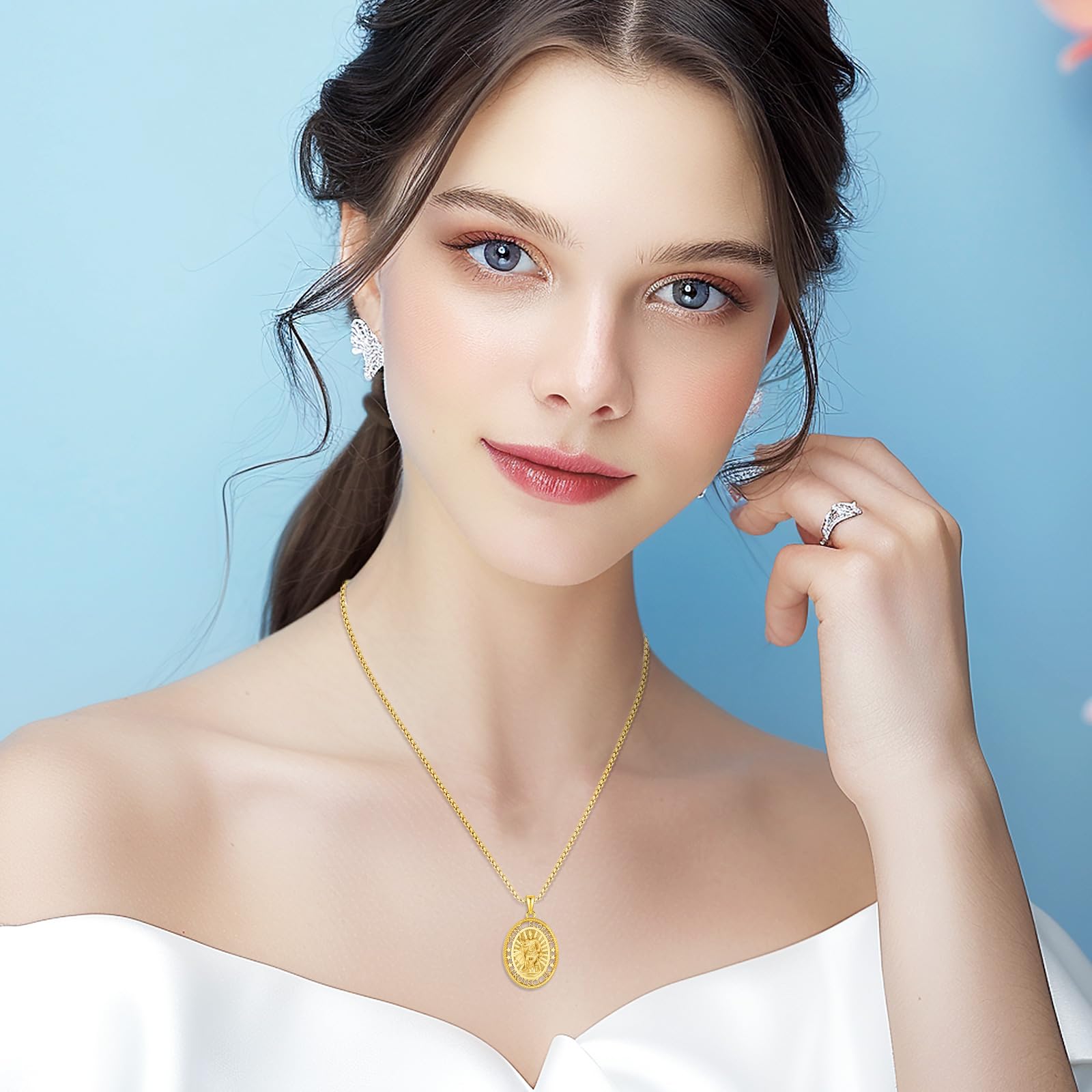 Thanches St. Florian 925 Sterling Silver Cross Necklace Religious Pendant Amulet for Men Women  Patron Saint of Firefighters Amulet Protection Perfect Jewelry Gift