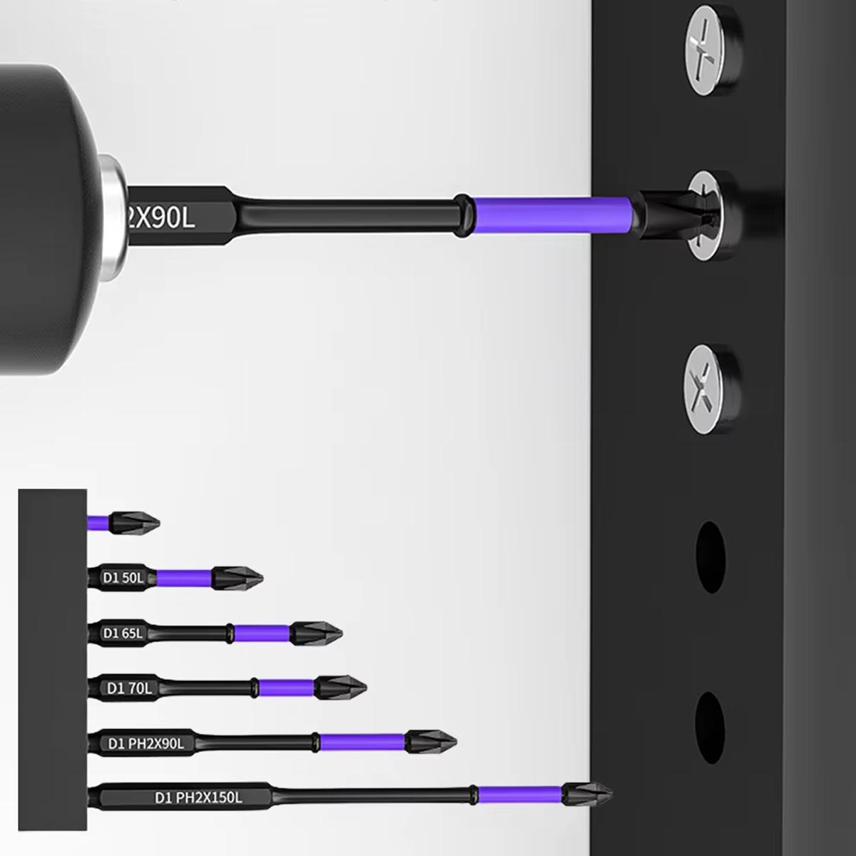 6pcs-18pcs Magnetic Batch Head PH2 Cross Screwdriver Set Impacts Drill Bit Screw Alloy Steel Non-slip Cross Screwdriver Electric Drill Heavy Duty Power Tools Hardware