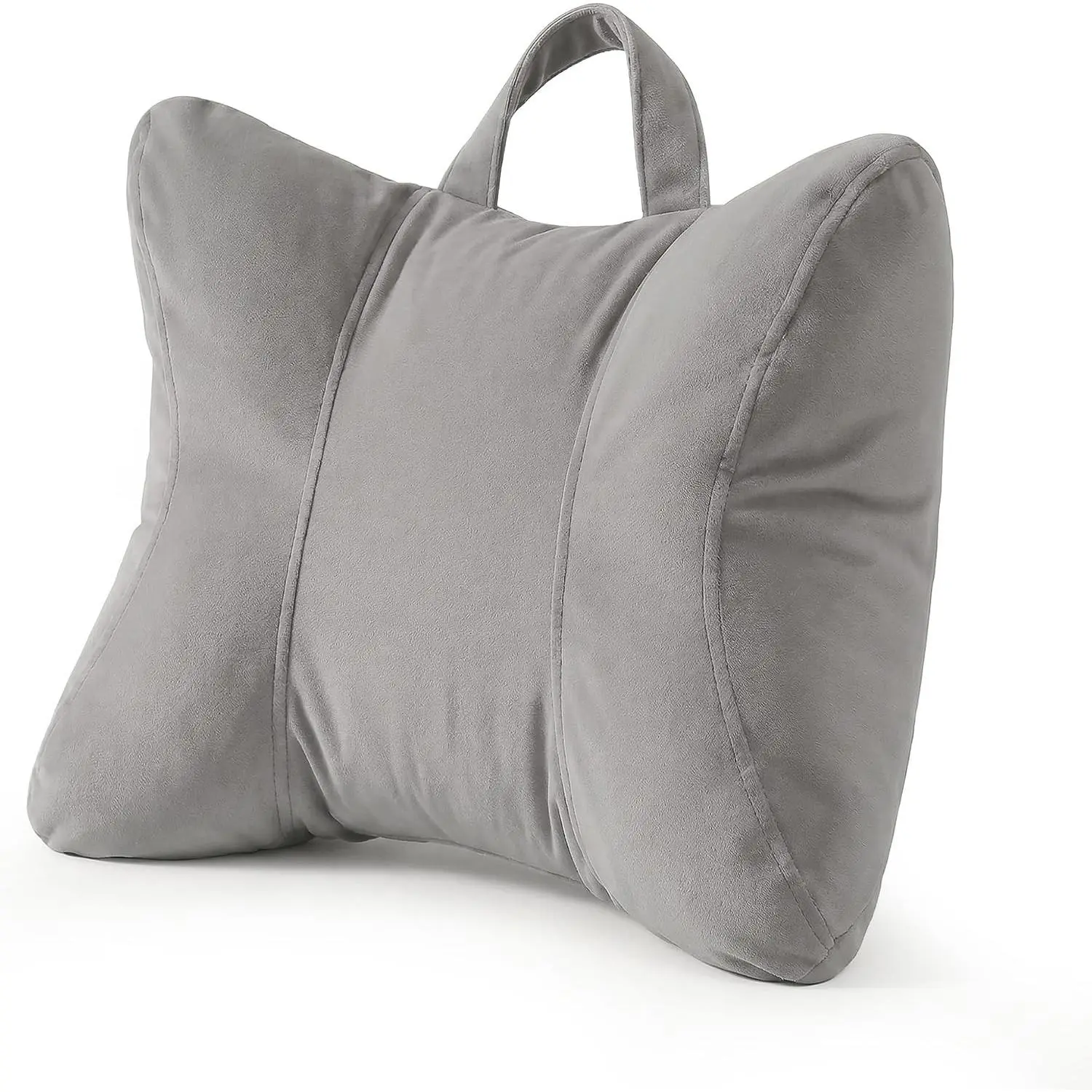 Lumbar Support Pillow for Office Chair, Desk Chair & Car Seat, Ergonomic Back Support Cushion for Sitting Comfort, Washable Lumbar Pillow for Sofa Recliner, Home Office Essentials, Zinc Gray