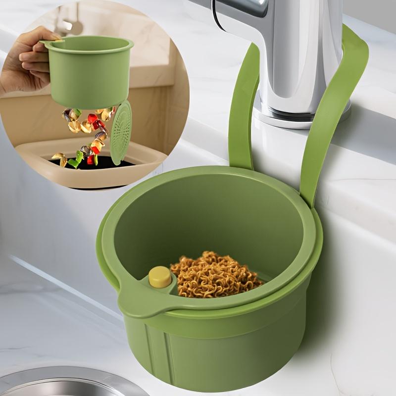 Hands-Free Squeezer Drain Basket, Strainer Basket, Food Waste Filter, Food Colander Kitchenware, Hanging Kitchen Sink Drain Basket, Faucet Drain Basket, Separate Drain Basket, Kitchen Storage, Sponge Drain, Dishcloth Drain