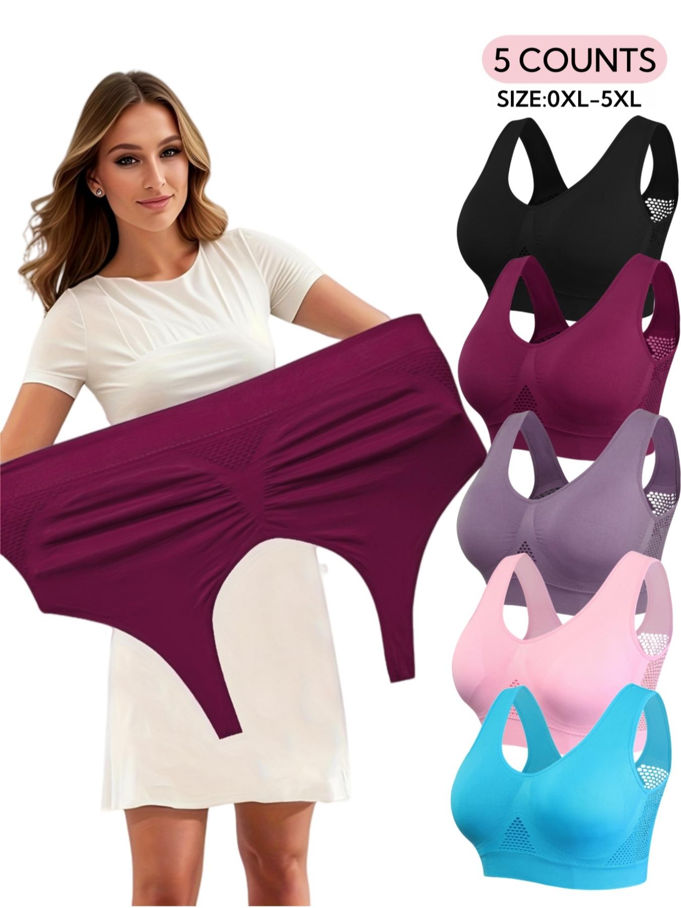 Plus Size Women's Plain Hollow Out Wireless Seamless Bra, No Padding,Breathable Comfortable Shockproof Bra for Daily Wear, Women's Lingerie for All Seasons Plus Size Women's Plain Hollow Out Wireless Seamless Bra, No Padding,Breathable Comfortable Shockproof Bra for Daily Wear, Women's Lingerie for All Seasons