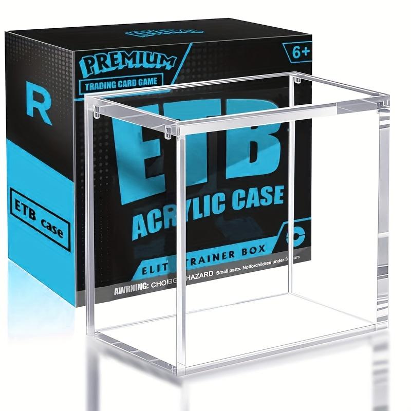 2-Piece Acrylic Stackable Display Case, Fits Booster Box & Elite Trainer Box (etb), Transparent Magnetic Closure Storage Box