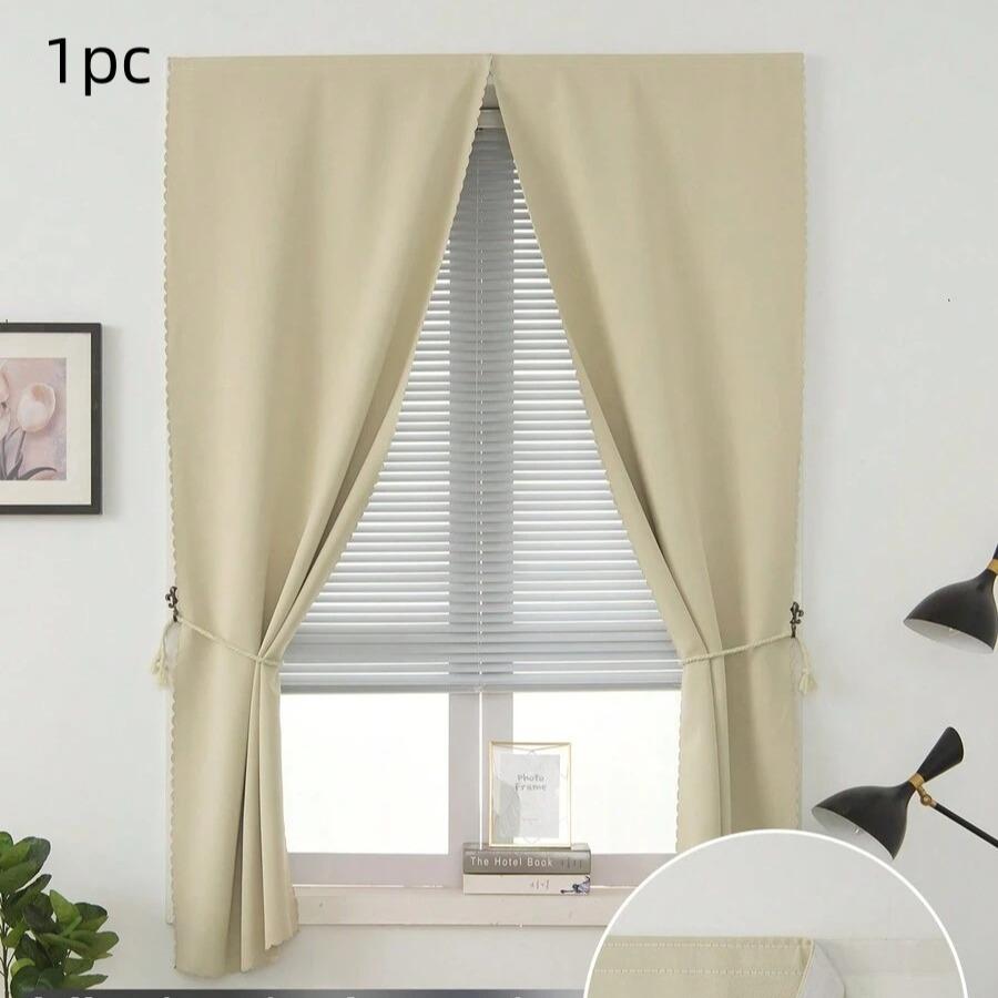 1pc Self Adhesive Portable Blackout Curtains Simple And Easy To Window Bedroom Room Darkening Black Small Drapes