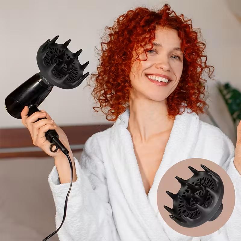 Versatile Curl Diffuser Attachment for Curly and Dense Hair, Durable Nylon Material, Ergonomic Design with 360° Airflow, Salon Quality at Home, Blow Dryer Accessories, Hair Dryer Styler