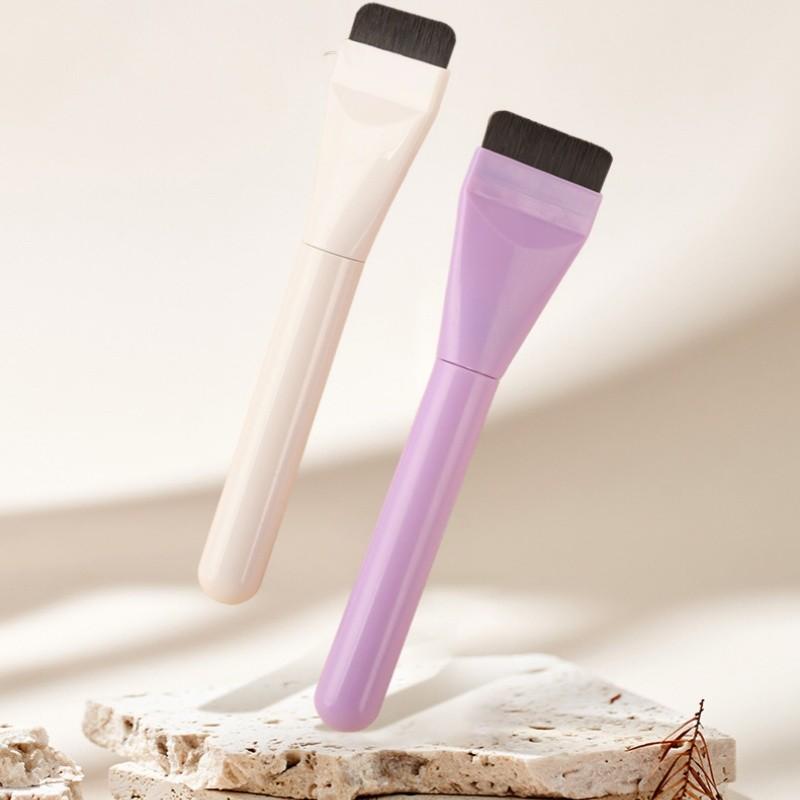 3-Pack Multi-Purpose Flat Brush Set: Makeup Blending Brush, Zero Absorption for Flawless Foundation & Streak-Free Mask Application