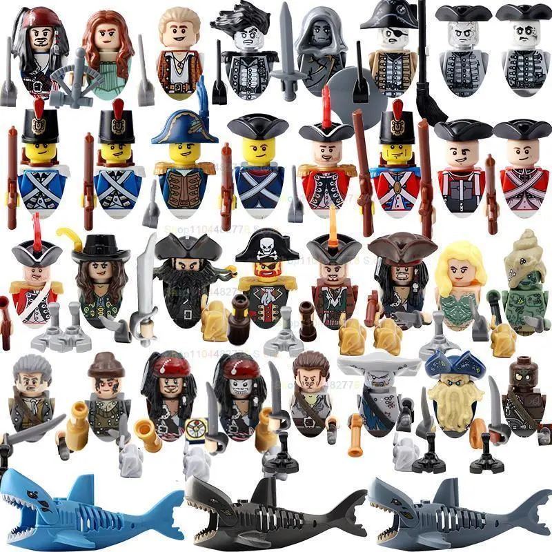 BR885 Movie Sparrow style Classic Figures Jack Pirates of The Caribbean Building Blocks Accessories Bricks Toys Christmas gifts