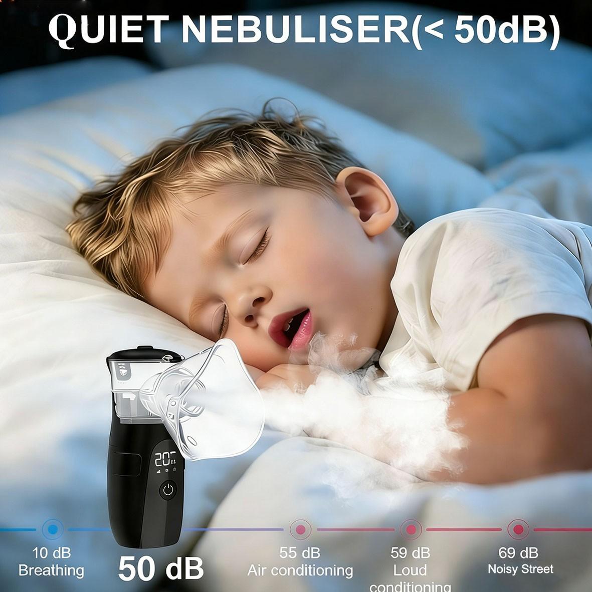 Portable Facial Steam Mask with Auto-Cleaning LED Interface, Rechargeable Handheld Humidifier for Home Travel Care, Facial Care Instrument, Includes 2 Masks + Mouthpiece