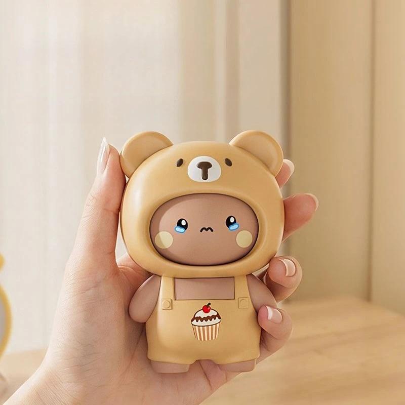 Original Bubu Dudu Change Face Figure Toy Keychain Pendant Doll Panda Bear Anime Figures Ornament Bag Decoration Gift