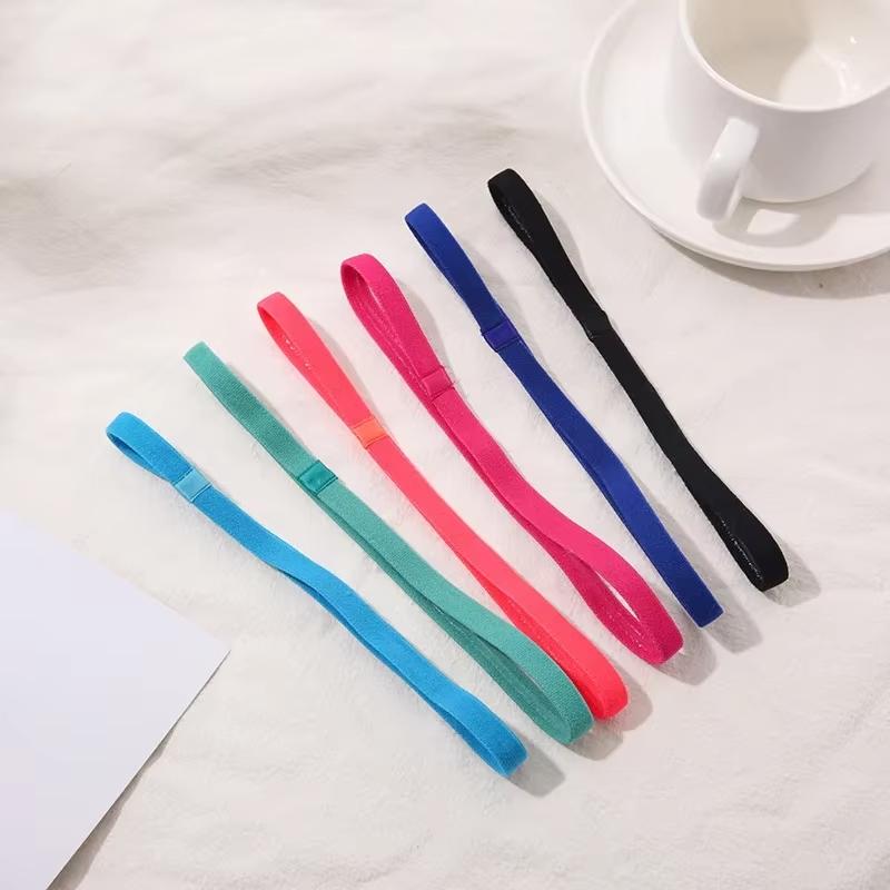 Solid Color Sports Headband, Elastic Headbands, 3 Counts/set High Elasticity Sweat Absorbing Headband, Non-slip Headband for Running Cycling Climbing